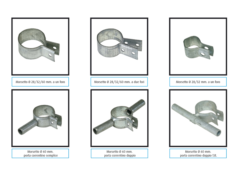 CLIPS IN acciaio  PER TUBI SERRE da 15-20-25-35 mm interno